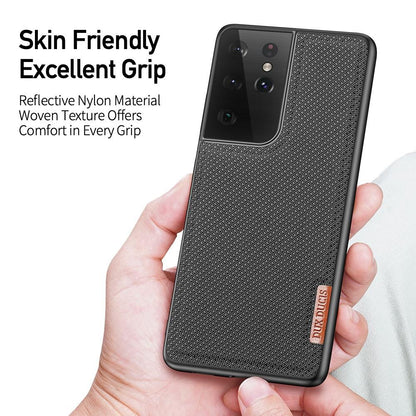 DUX DUCIS TPU Case für SAMSUNG GALAXY S21 ULTRA Fino Series Nylon Textur Hülle