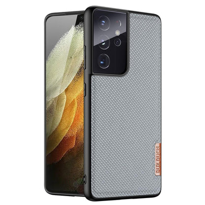 DUX DUCIS TPU Case für SAMSUNG GALAXY S21 ULTRA Fino Series Nylon Textur Hülle