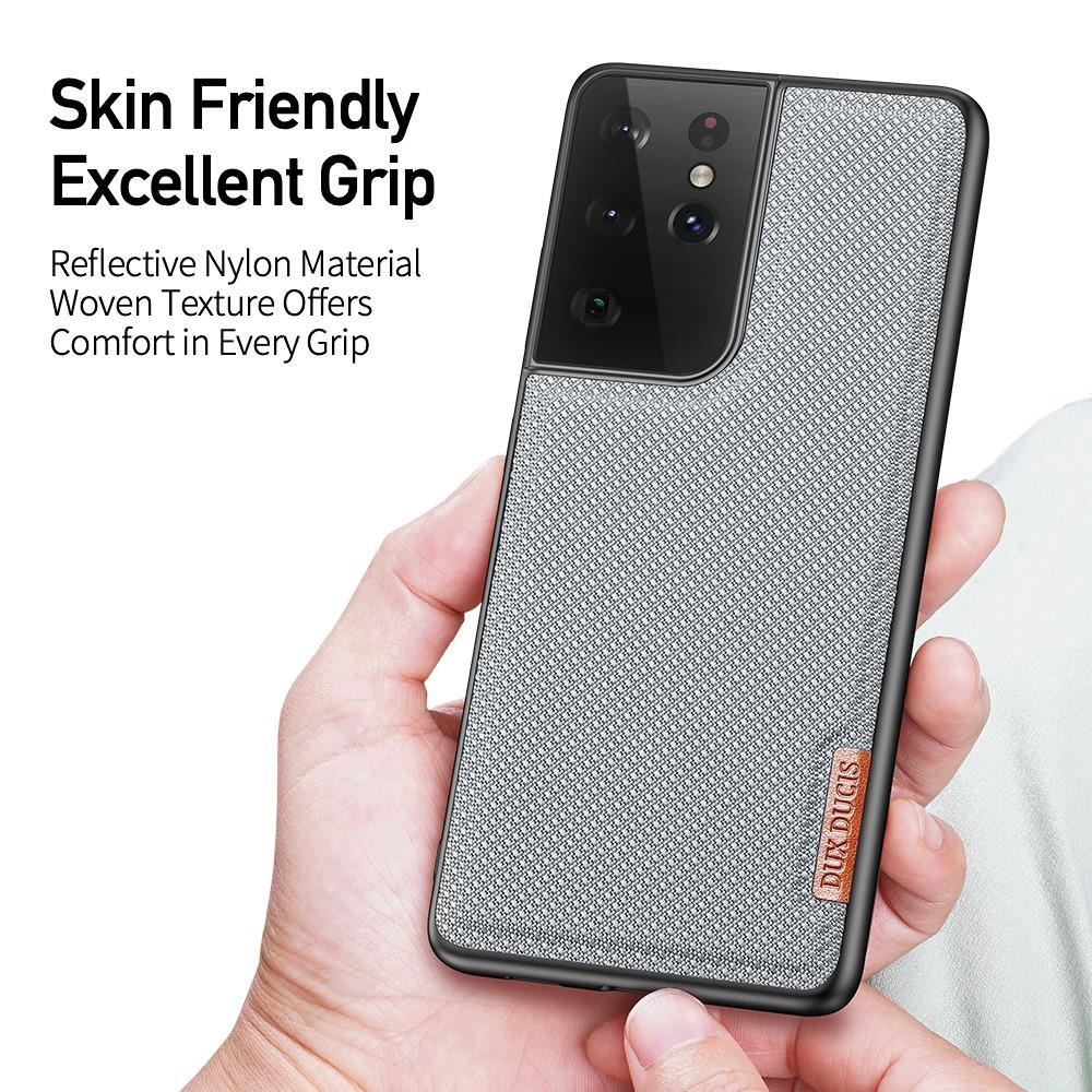 DUX DUCIS TPU Case für SAMSUNG GALAXY S21 ULTRA Fino Series Nylon Textur Hülle