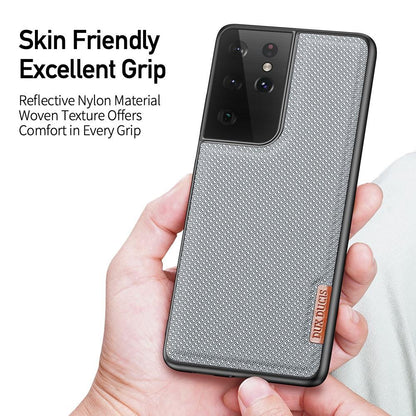 DUX DUCIS TPU Case für SAMSUNG GALAXY S21 ULTRA Fino Series Nylon Textur Hülle