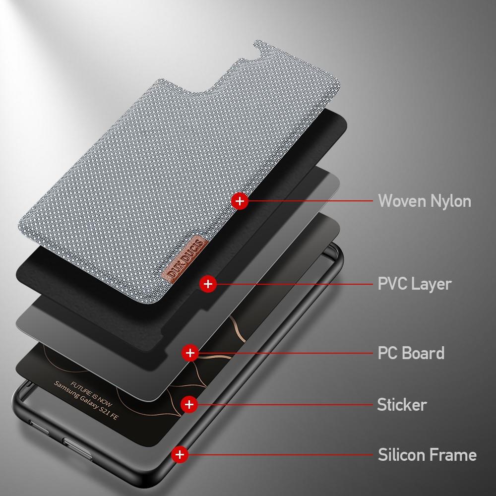DUX DUCIS TPU Case für SAMSUNG GALAXY S21 FE Fino Series Nylon Textur Hülle