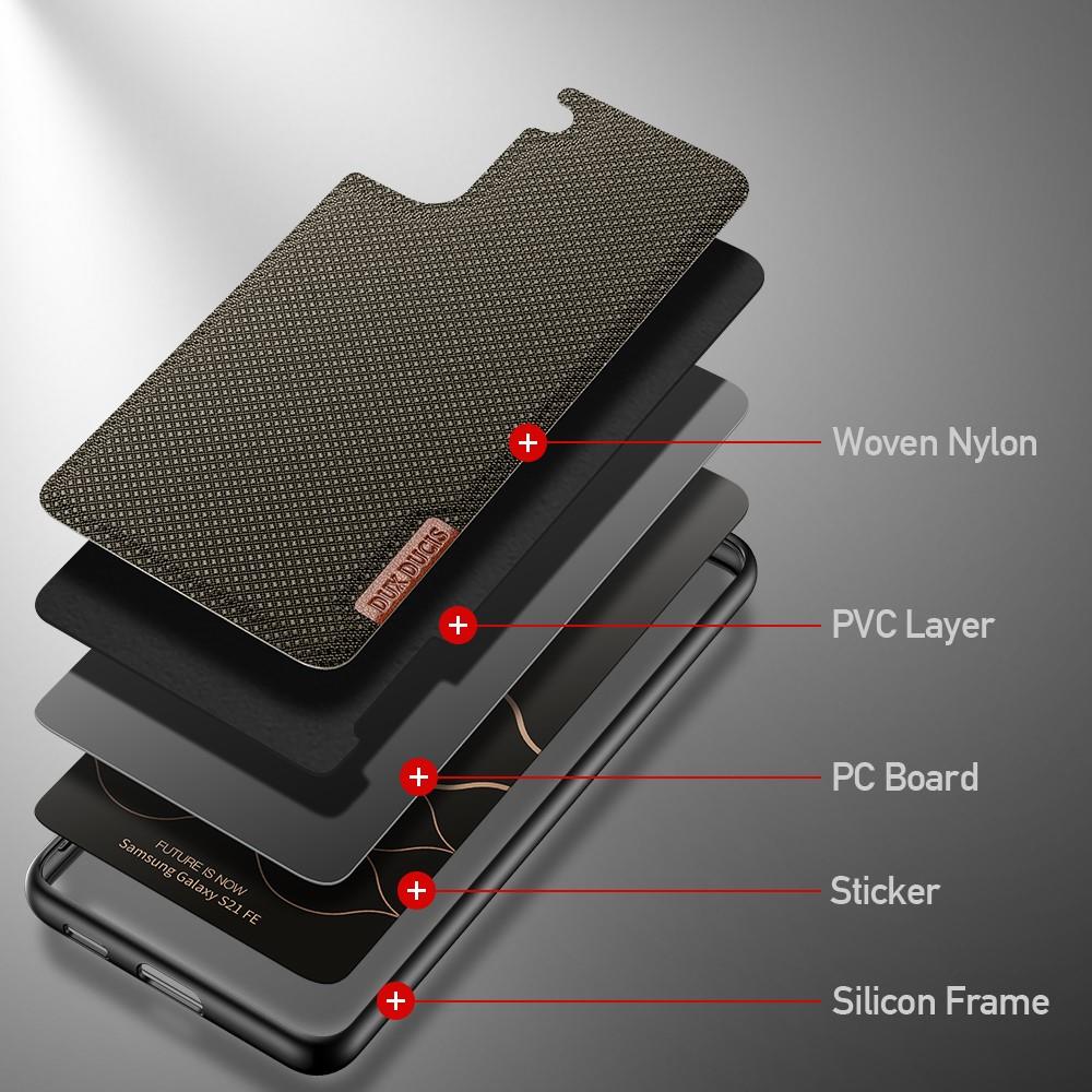 DUX DUCIS TPU Case für SAMSUNG GALAXY S21 FE Fino Series Nylon Textur Hülle