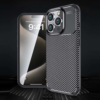 TPU Hülle für Apple iPhone 16 PRO MAX Carbon Fiber Muster Shockproof Cover Case