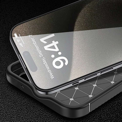 TPU Hülle für Apple iPhone 16 PRO MAX Carbon Fiber Muster Shockproof Cover Case