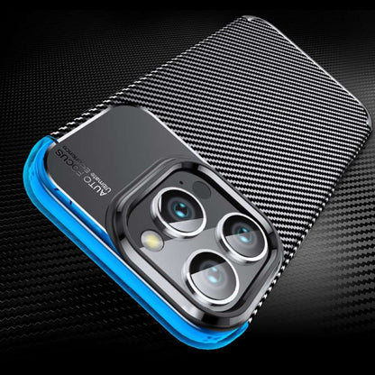TPU Hülle für Apple iPhone 16 PRO Carbon Fiber Muster Shockproof Back Cover Case