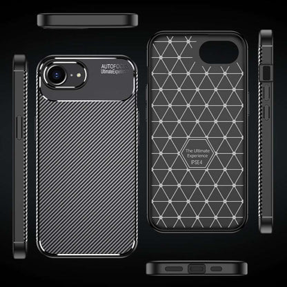 TPU Hülle für Apple iPhone 16e Carbon Fiber Muster Shockproof Handy Cover Case