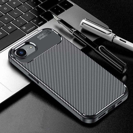 TPU Hülle für Apple iPhone 16e Carbon Fiber Muster Shockproof Handy Cover Case