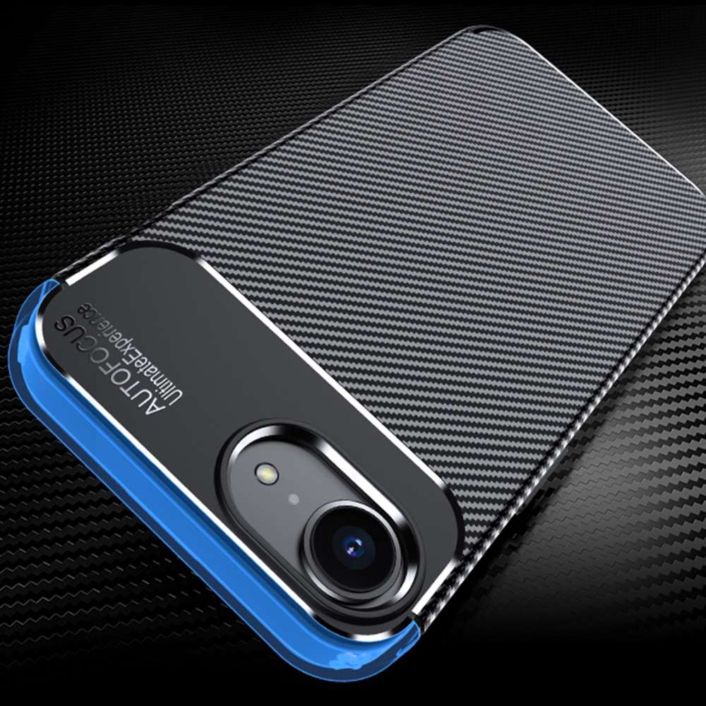 TPU Hülle für Apple iPhone 16e Carbon Fiber Muster Shockproof Handy Cover Case