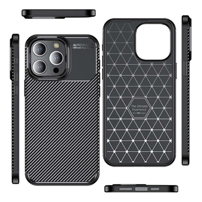 TPU Hülle für Apple iPhone 15 PRO MAX Carbon Fiber Muster Shockproof Cover Case