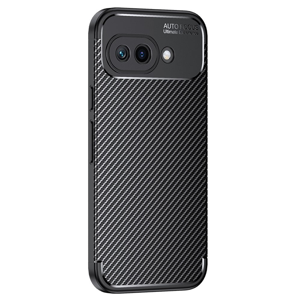 TPU Hülle für Google Pixel 9a Carbon Fiber Muster Shockproof Back Cover Case