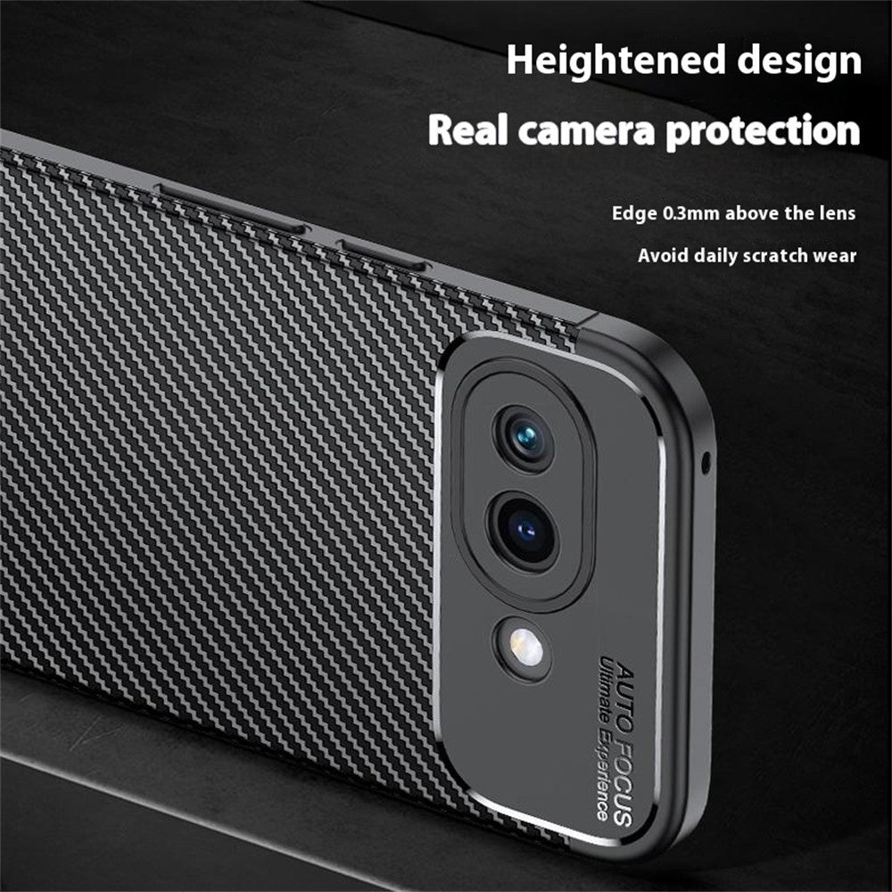TPU Hülle für Google Pixel 9a Carbon Fiber Muster Shockproof Back Cover Case