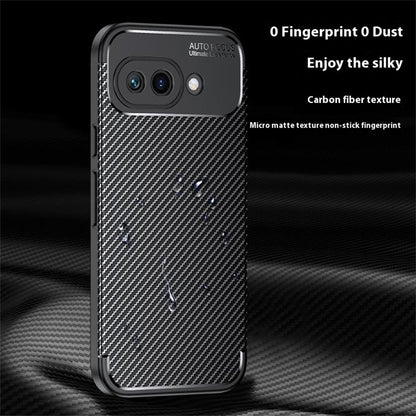 TPU Hülle für Google Pixel 9a Carbon Fiber Muster Shockproof Back Cover Case