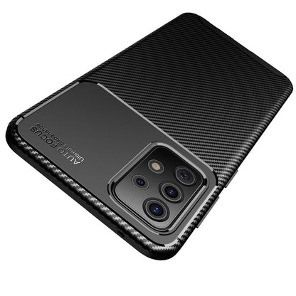 TPU Case für SAMSUNG GALAXY A52 A52s Carbon Fiber Muster Shockproof Hülle Cover