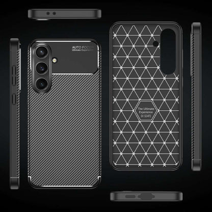 TPU Hülle für Samsung Galaxy S24 FE Carbon Fiber Muster Shockproof Cover Case