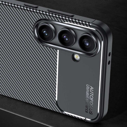 TPU Hülle für Samsung Galaxy S24 FE Carbon Fiber Muster Shockproof Cover Case