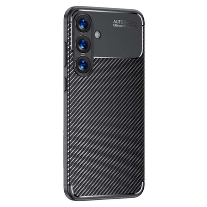 TPU Hülle für Samsung Galaxy S25 Carbon Fiber Muster Shockproof Back Cover Case