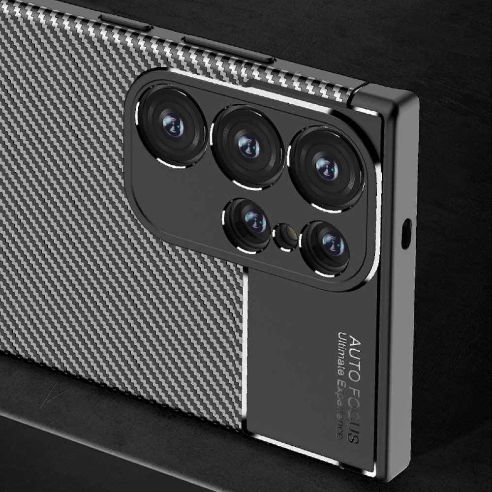 TPU Hülle für Samsung Galaxy S25 ULTRA Carbon Fiber Muster Shockproof Cover Case