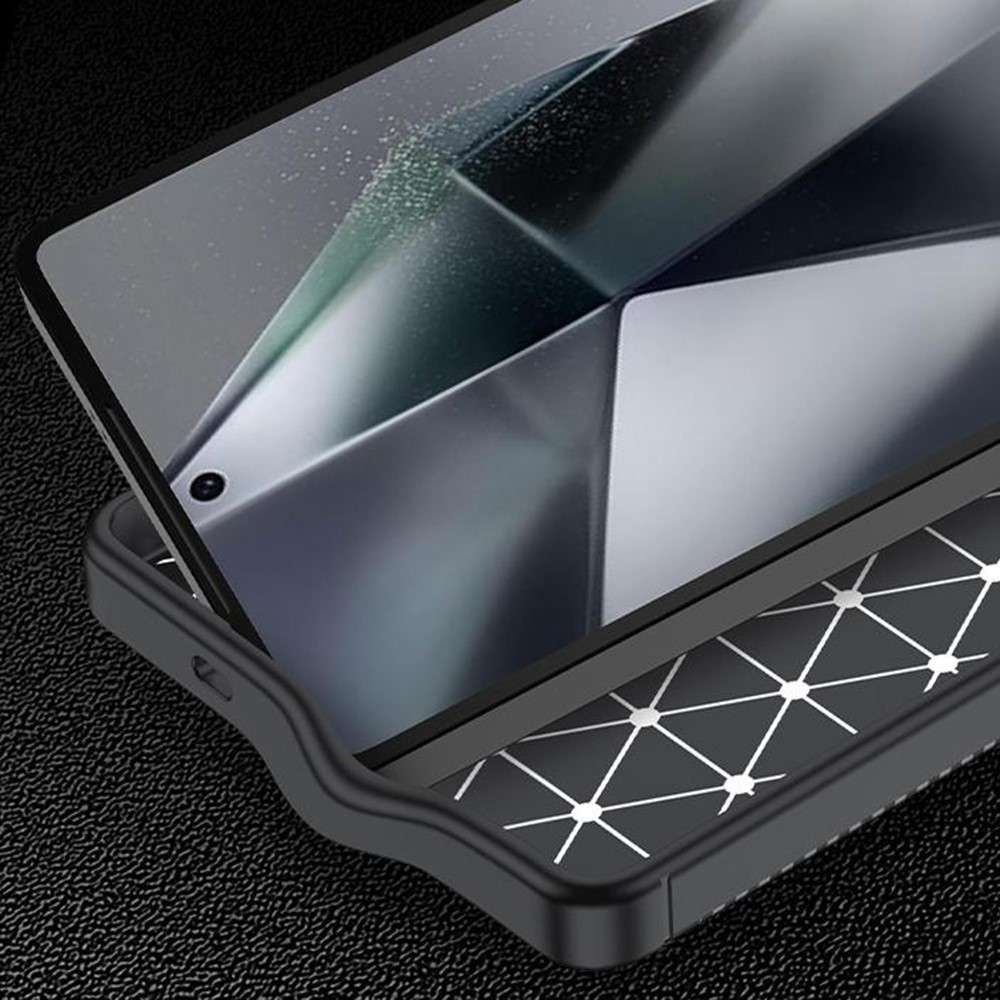 TPU Hülle für Samsung Galaxy S25 ULTRA Carbon Fiber Muster Shockproof Cover Case