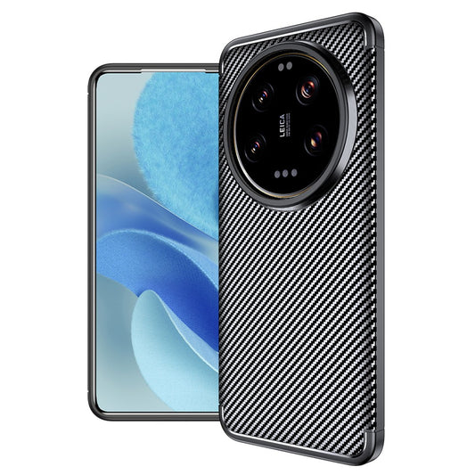 TPU Hülle für Xiaomi 15 ULTRA Carbon Fiber Muster Shockproof Back Cover Case