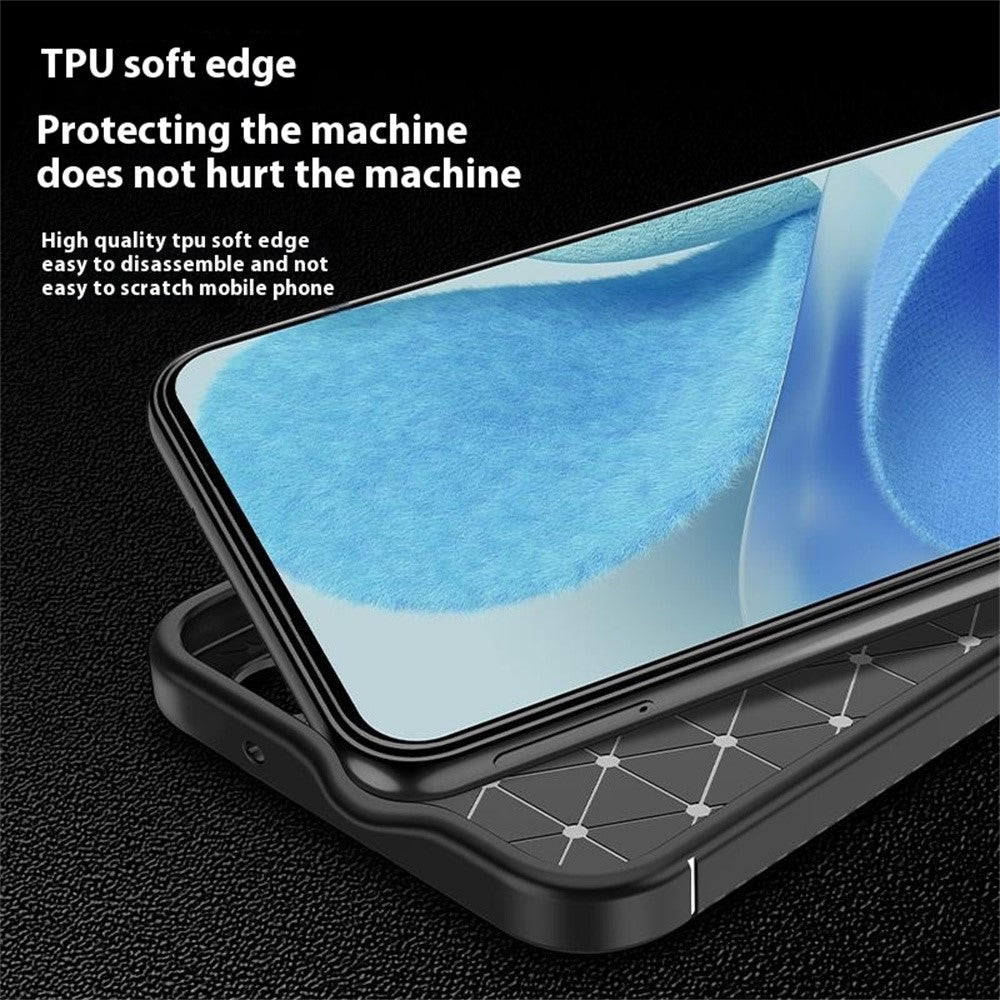 TPU Hülle für Xiaomi 15 ULTRA Carbon Fiber Muster Shockproof Back Cover Case