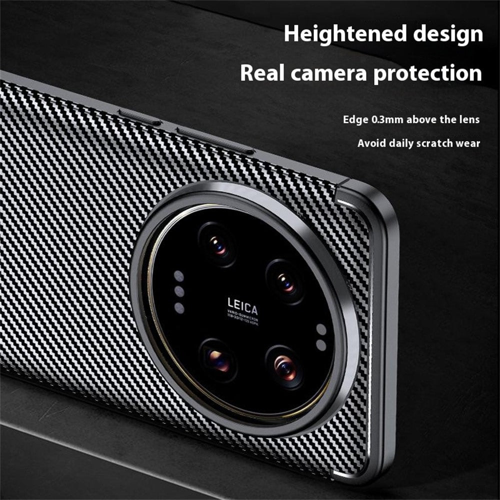 TPU Hülle für Xiaomi 15 ULTRA Carbon Fiber Muster Shockproof Back Cover Case