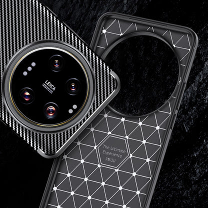 TPU Hülle für Xiaomi 15 ULTRA Carbon Fiber Muster Shockproof Back Cover Case