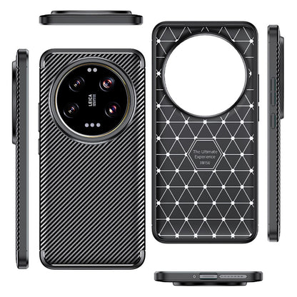 TPU Hülle für Xiaomi 15 ULTRA Carbon Fiber Muster Shockproof Back Cover Case