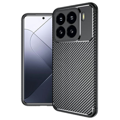 TPU Hülle für Xiaomi 15 Carbon Fiber Muster Textur Shockproof Backcover Case