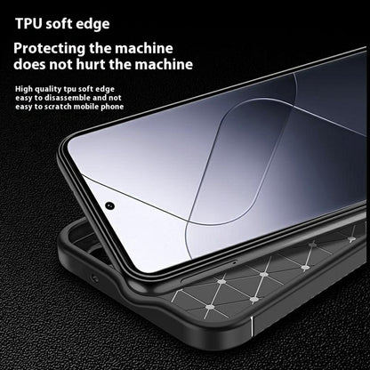 TPU Hülle für Xiaomi 15 Carbon Fiber Muster Textur Shockproof Backcover Case