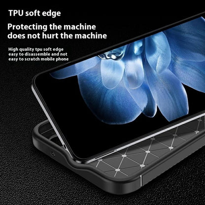 TPU Hülle für Xiaomi 14T Carbon Fiber Muster Textur Shockproof Backcover Case