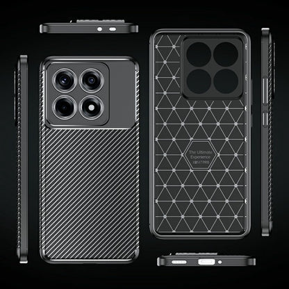 TPU Hülle für Xiaomi 14T PRO Carbon Fiber Muster Shockproof Back Cover Case