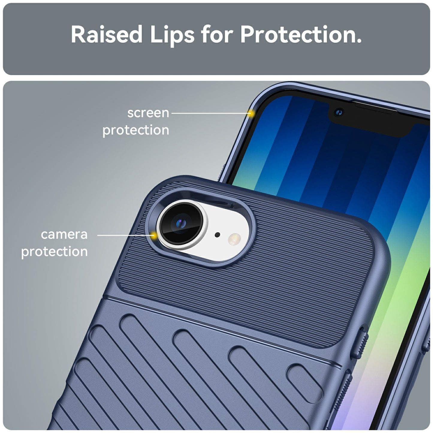 TPU Hülle für Apple iPhone 16e Thunder Series Grip Twill Handy Case Rutschfest