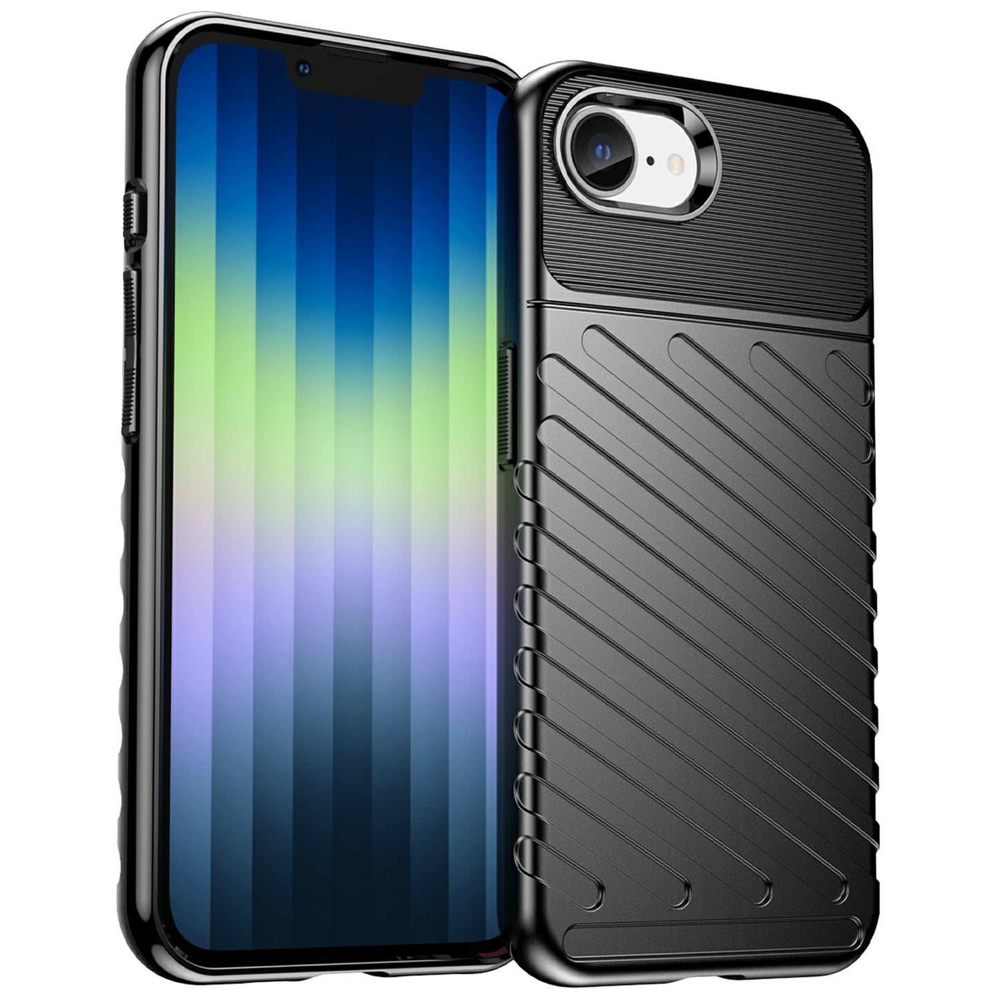 TPU Hülle für Apple iPhone 16e Thunder Series Grip Twill Handy Case Rutschfest