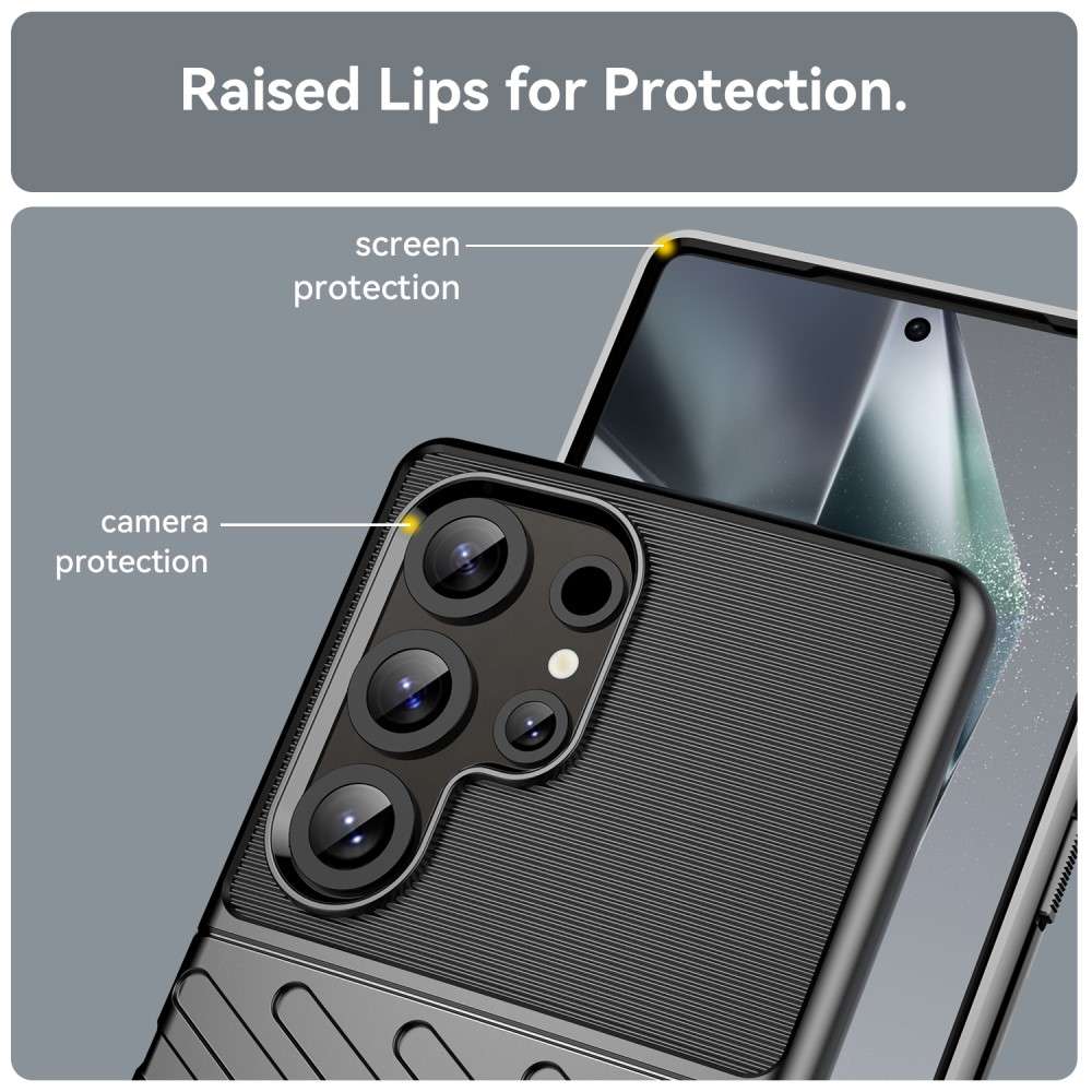 TPU Hülle für Samsung Galaxy S25 ULTRA Thunder Series Grip Twill Case Rutschfest
