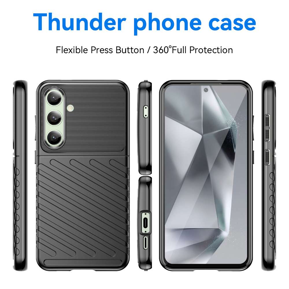 TPU Hülle für Samsung Galaxy S24 FE Thunder Series Grip Twill Handy Case Robust