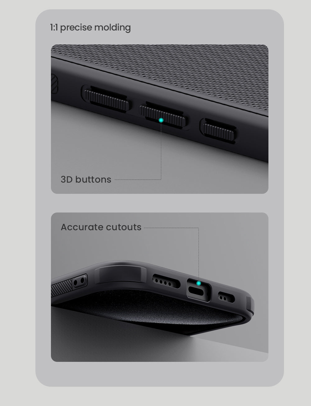 NILLKIN Hard Cover für Apple iPhone 16 PRO Super Frosted Pro Matte Hülle PC TPU
