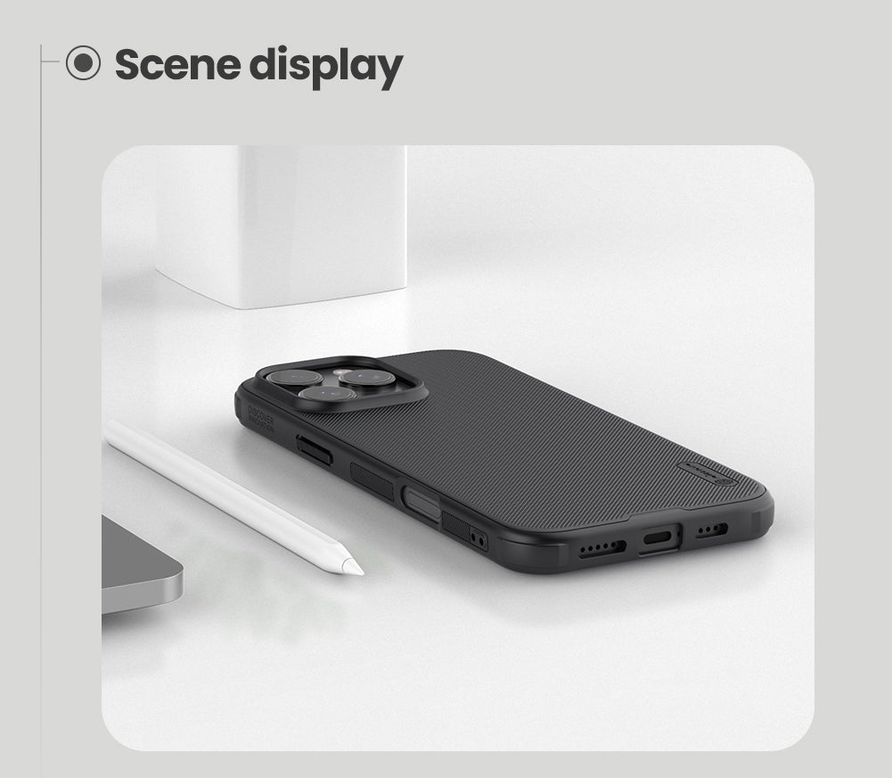 NILLKIN Hard Cover für Apple iPhone 16 PRO Super Frosted Pro Matte Hülle PC TPU