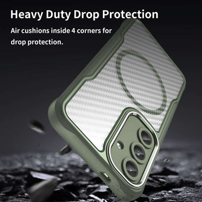 Hybrid Hülle für Samsung Galaxy S25 Carbon MagSafe Shockproof TPU PC Handy Cover