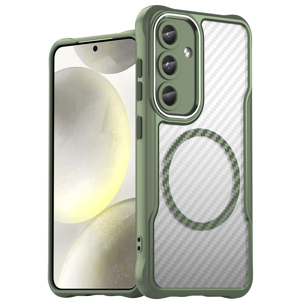 Hybrid Hülle für Samsung Galaxy S25 PLUS Carbon MagSafe Shockproof TPU Cover