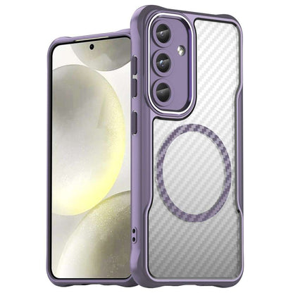 Hybrid Hülle für Samsung Galaxy S25 PLUS Carbon MagSafe Shockproof TPU Cover