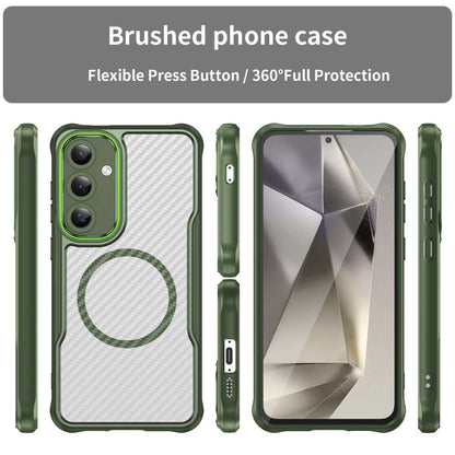 Hybrid Hülle für Samsung Galaxy S24 FE Carbon MagSafe Shockproof PC Handy Cover
