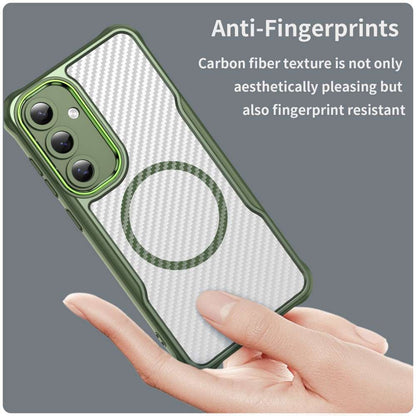 Hybrid Hülle für Samsung Galaxy S24 FE Carbon MagSafe Shockproof PC Handy Cover