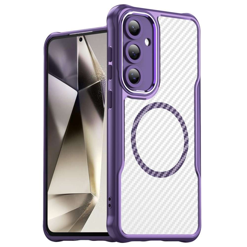 Hybrid Hülle für Samsung Galaxy S24 FE Carbon MagSafe Shockproof PC Handy Cover