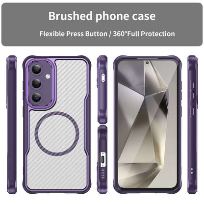 Hybrid Hülle für Samsung Galaxy S24 FE Carbon MagSafe Shockproof PC Handy Cover