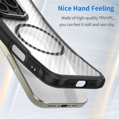 Hybrid Hülle für Samsung Galaxy S24 FE Carbon MagSafe Shockproof PC Handy Cover