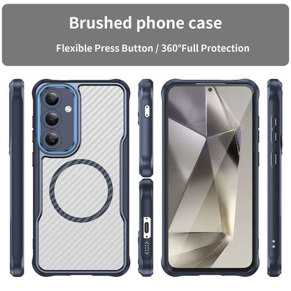 Hybrid Hülle für Samsung Galaxy S24 FE Carbon MagSafe Shockproof PC Handy Cover
