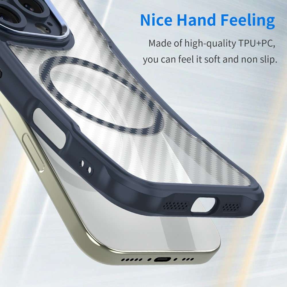 Hybrid Hülle für Samsung Galaxy S25 ULTRA Carbon MagSafe Shockproof TPU Cover