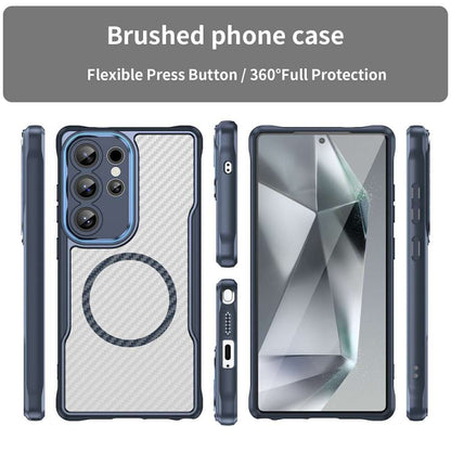 Hybrid Hülle für Samsung Galaxy S25 ULTRA Carbon MagSafe Shockproof TPU Cover