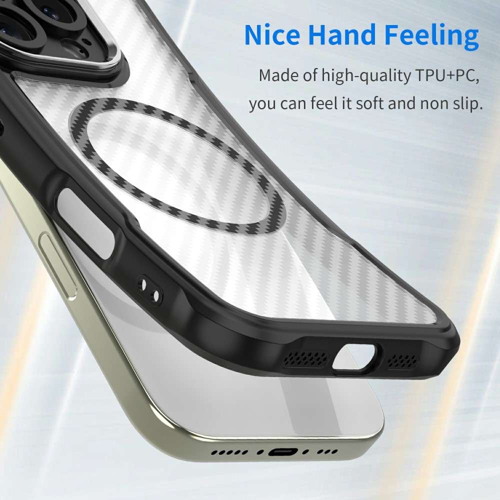 Hybrid Hülle für Samsung Galaxy S25 ULTRA Carbon MagSafe Shockproof TPU Cover
