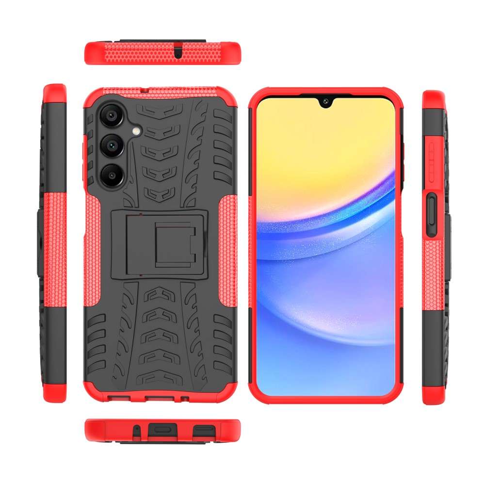 Outdoor Hülle für Samsung Galaxy A16 Tire Rutschfest Kickstand PC TPU Cover Case